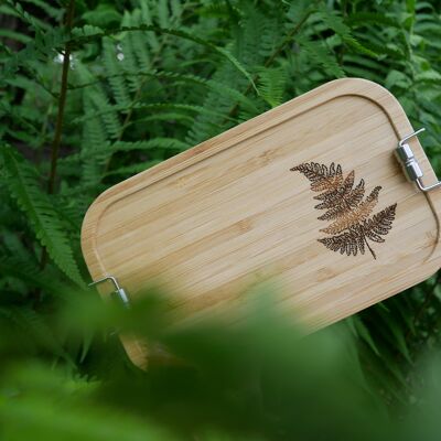 Lunch box laser engraved plant fern large