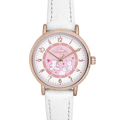38958 - Lulu Castagnette analogue girl's watch - Leather strap - Cute
