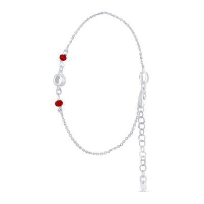 Bracelet Laurianne Agate rouge 1.67g