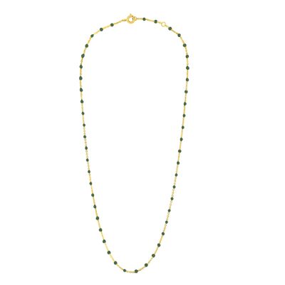 Collier Clarisse plaqué or vert