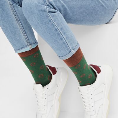 Bio-Socken mit Affen - Bunte Socken mit Affenmuster