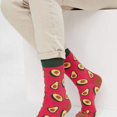 Organic socks with avocados - Colorful socks with an avocado pattern