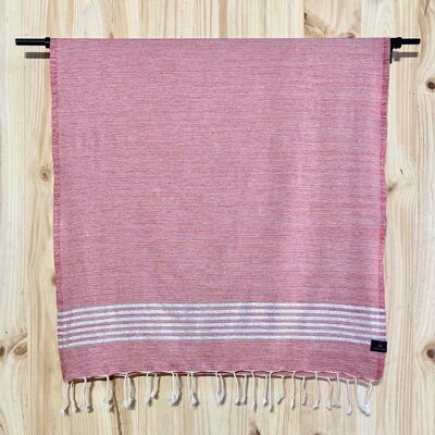 Fouta Lurex Rouge Chiné