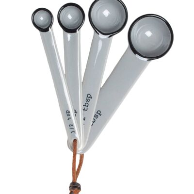 Tinware Measuring Spoons - Light Grey