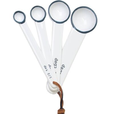 Tinware Measuring Spoons - White/Slate