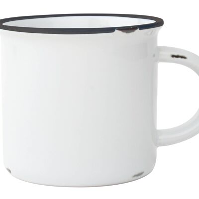Tinware Mug - White/Slate