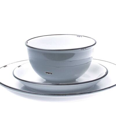 Tinware Side Plate - Light Grey