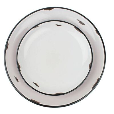 Tinware Dinner Plate - Red