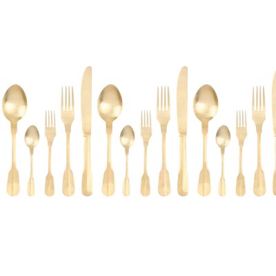 Madrid Cutlery Set 5pc - Gift Box - Matte Gold