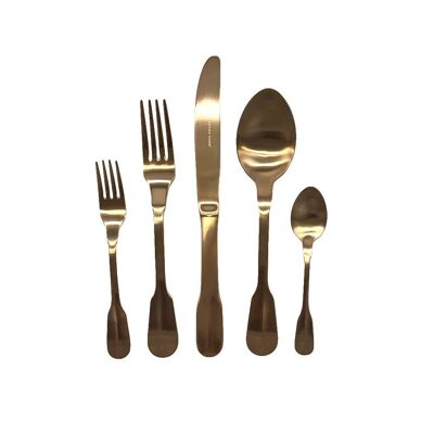 Madrid Cutlery Set 5pc - Matte Gold