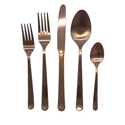 Oslo Cutlery Set 5pc - Matte Copper