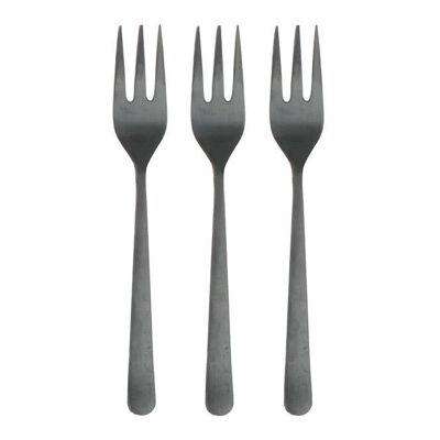 Oslo Cocktail Fork set/6 - w/Gift Box - Matte Black