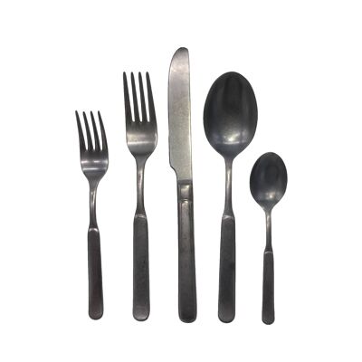 Lucca Cutlery Set 5pcs - Black