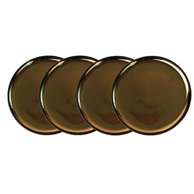 Dauville Small Plates Set/4 - Gold/Charcoal