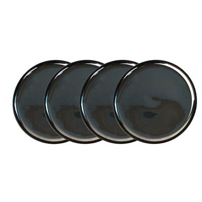 Dauville Small Plates Set/4 - Platinum/Charcoal