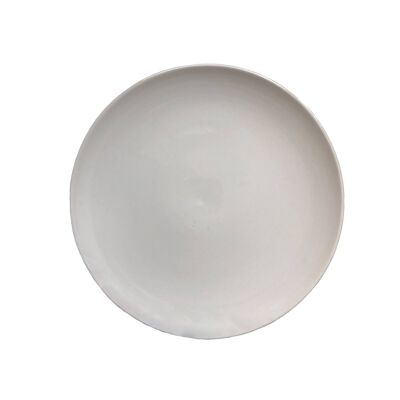 Shell Bisque Dinner Plate - White