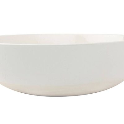 Shell Bisque Round Serving Bowl - White