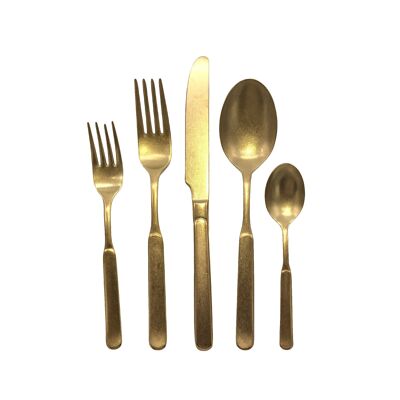 Lucca Cutlery Set 5pcs - Gold