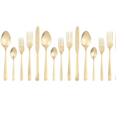 Oslo Cutlery Set 5pc - Gift Box - Matte Gold