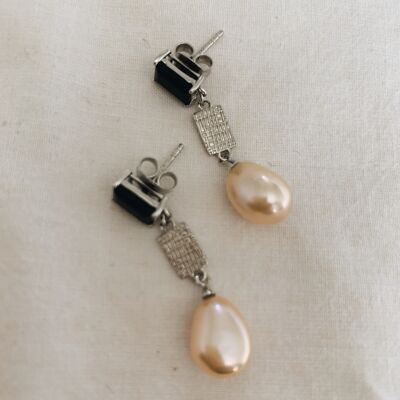 Boucles d'Oreilles Perles Triple Joy - Argent