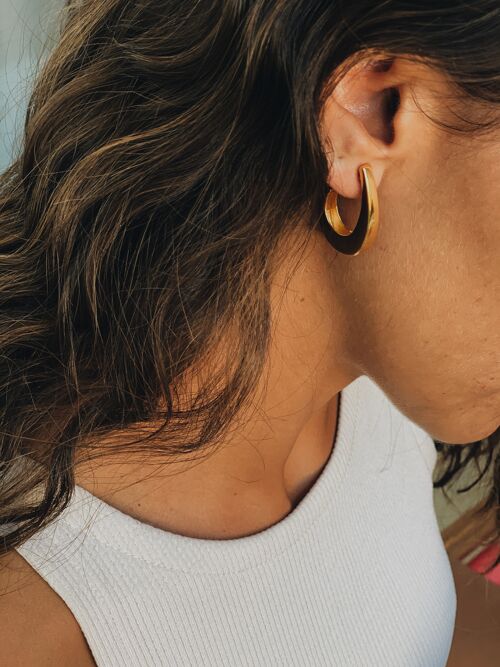 Amore Hoop Earrings - Gold