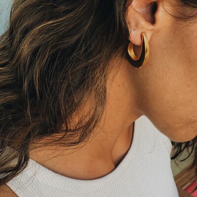 Amore Hoop Earrings - Gold