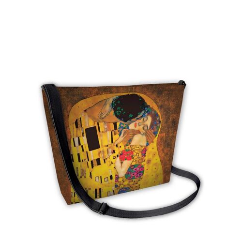 Klimt The Kiss Crossbody Bag In Canvas Samba Line Bertoni