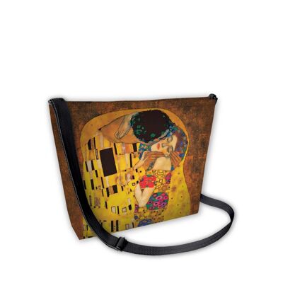 Klimt The Kiss Umhängetasche aus Canvas Samba Line Bertoni