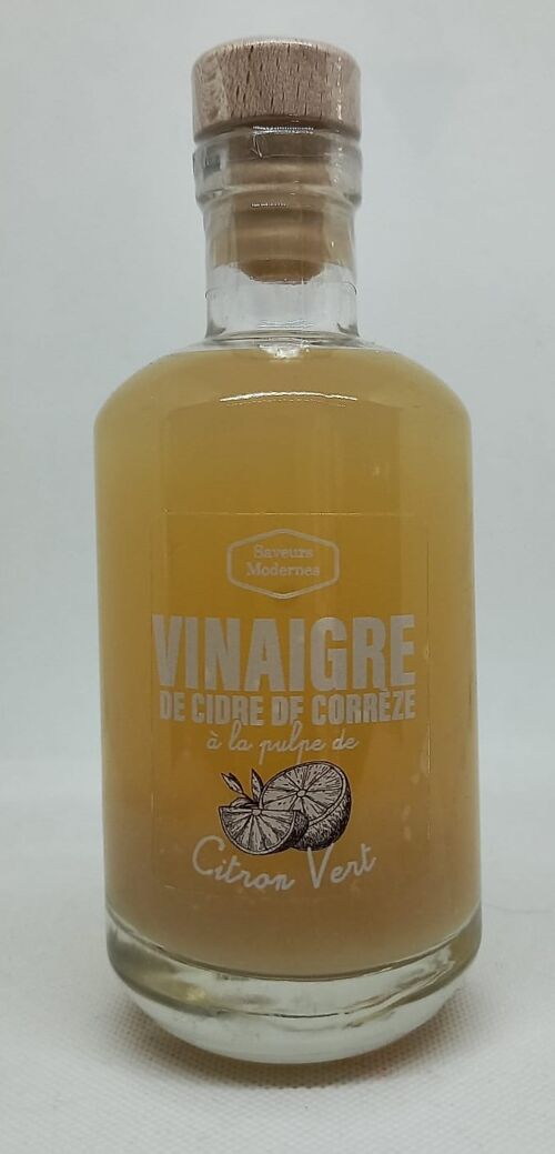 Vinaigre de cidre de Corrèze à la pulpe de citron vert