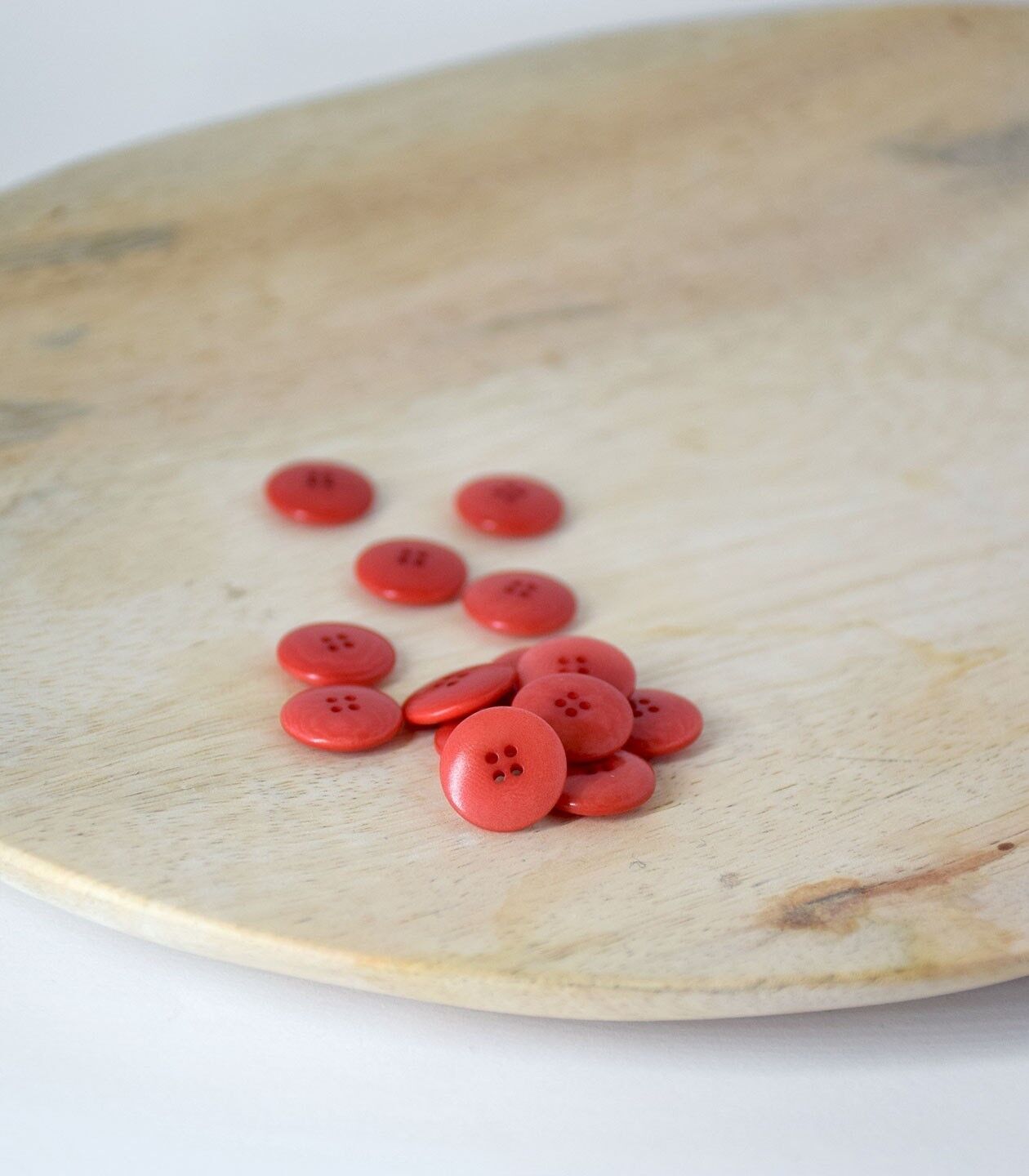 Bottoni in corozo papavero - 12mm