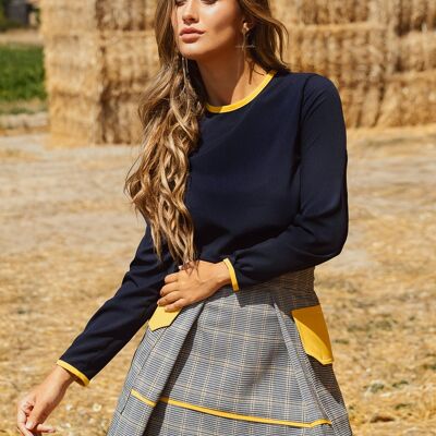 Esti Yellow/Navy Skirt