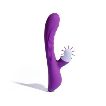 Vibromasseur Bunny à langues rotatives Lyo Lilas 4