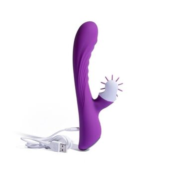 Vibromasseur Bunny à langues rotatives Lyo Lilas 5