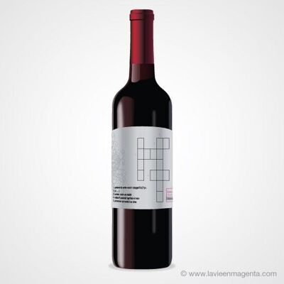 Wedding - witness - Wine label - Do you want to be my witness? Request for witness - crossword puzzle