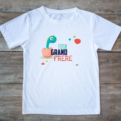 Grand frère t-shirt - futur grand frère - dinosaure