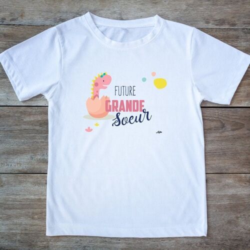 Grande soeur t-shirt - future grande soeur - dinosaure - annonce grossesse