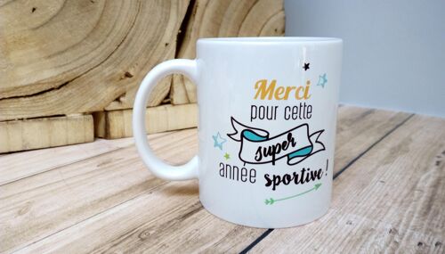 Mug coach - 'super annee sportive' - entraineur - sport - idée cadeau fin d'année scolaire