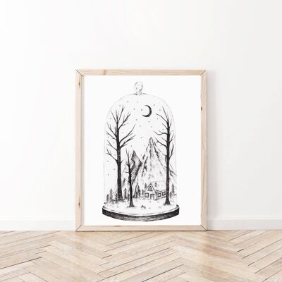 Winter Terrarium A5 Art Print