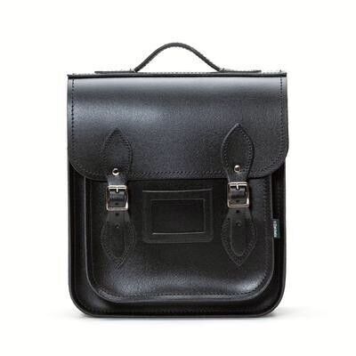 Handmade Leather City Backpack - Black