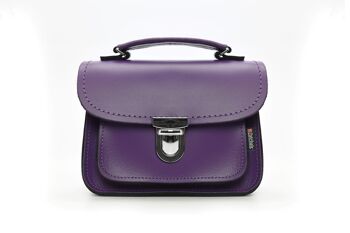 Sac en cuir fait main Luna - Violet 1