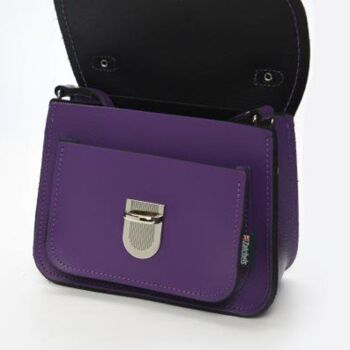 Sac en cuir fait main Luna - Violet 3