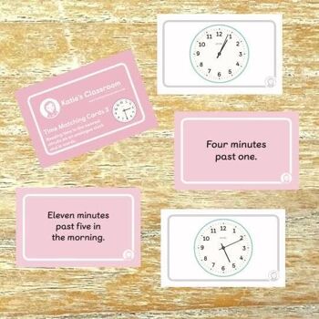 Time Matching Cards 3 - lecture du temps à la minute près