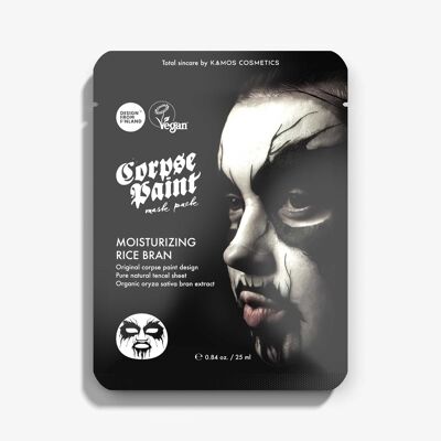 Corpse Paint Sheet Mask, Rice Bran, Gothic Rock Skincare