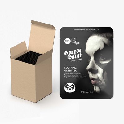 1 scatola (30pz): Confezione Maschera Cadavere, Tè Verde, 25ml