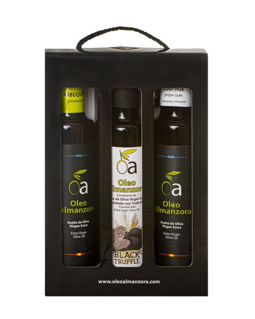 Estuche regalo de Aceite de oliva virgen extra y Aceite aromatizado a la trufa negra