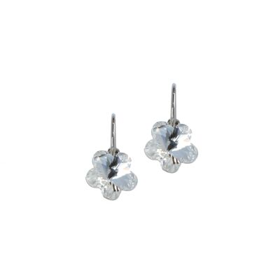 Forever Small Flower Earrings - Rhodium