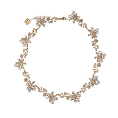Forever Flower Tendril Necklace - Gold