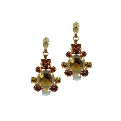 Lalique Earrings Yellow