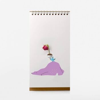 Flip vase Character - soliflore - CADEAU - animaux - vase carnet 3