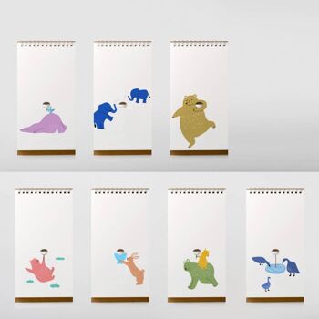 Flip vase Character - soliflore - CADEAU - animaux - vase carnet 4